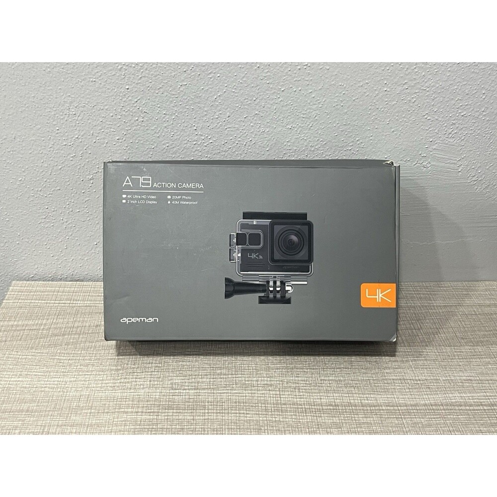 Apeman A79 Action Camera 4K Ultra HD 20MP WiFi 40M Waterproof External Mic NEW